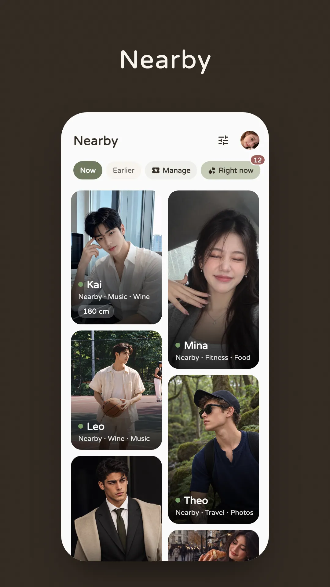 Nearby